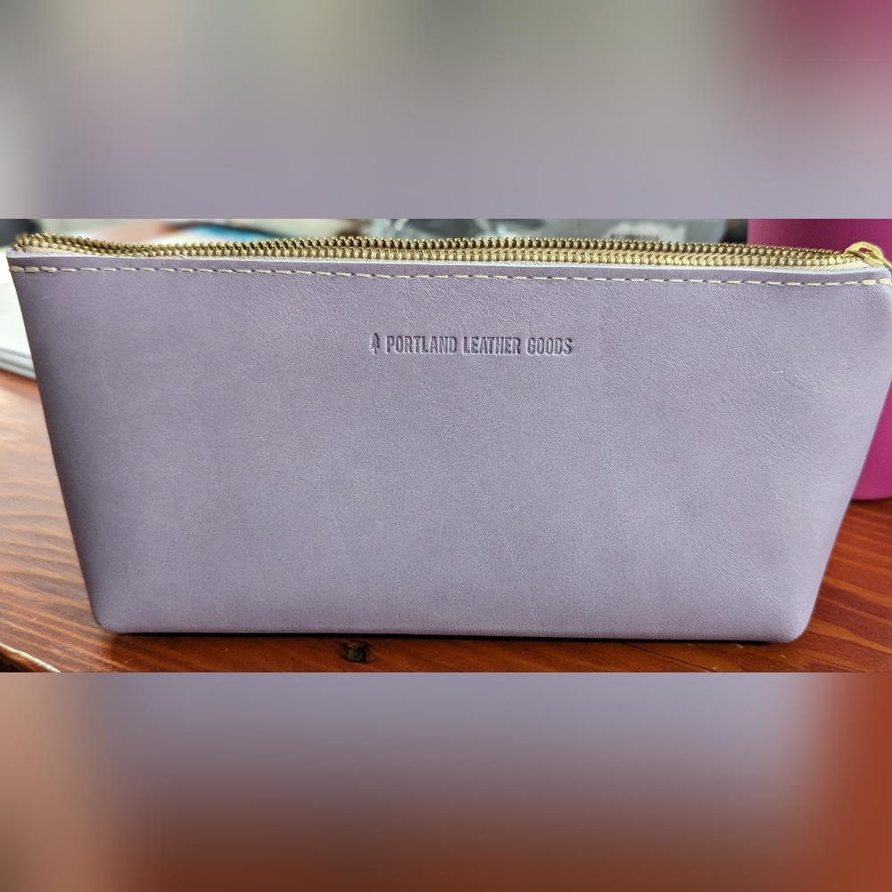 Portland Leather Eclipse Makeup Bag lavender 🪻 🌈 🦄